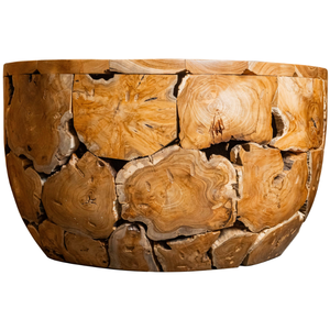 Table basse artisanale en teck rustique de luxe ARTERRA, meubles de salon, Indonésie, appartement, bois naturel, artisanat - Product Image 2
