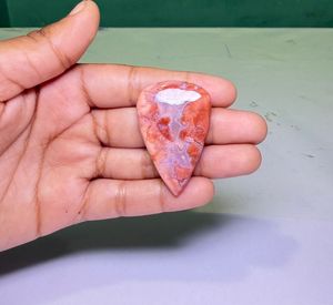 Cabochon en Agate Coton Naturel de Haute Qualité, Pierre Précieuse en Vrac pour la Fabrication de Bijoux - Product Image 4