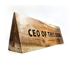 Customized Solid Wood Desk <b>Name</b> <b>Plate</b> with Executive Office Identification and Premium Craftsmanship - Product Image 5