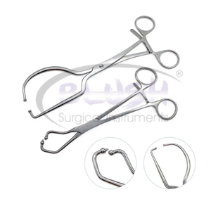 <b>Plate</b> Locking Forceps Half <b>Ring</b> Forceps with Ball Orthopedic Instrument By Blush Surgical - Product Image 3