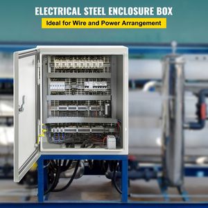 Armadio Elettrico in Acciaio NEMA 4X 12 X 10 X 6 piedi IP67 Impermeabile e Antipolvere per Esterni/Interni - Product Image 3