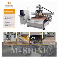 Machine de découpe CNC à couteau vibrant multiprocessus 1530 ATC, machine à bois entièrement automatique pour le traitement du bois M-shine
