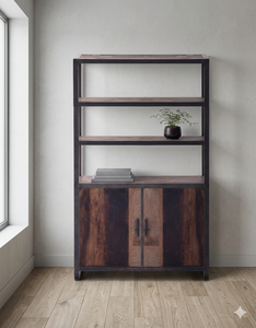 Librería Genanda Moderna Minimalista de Madera Sólida Ecológica con Estantes Abiertos para Dormitorio, Comedor, Apartamento y Espacios Comerciales - Product Image 1