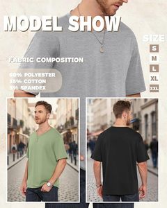 Heavy Weight 100% Cotton Oversized T-<b>Shirt</b> <b>Men</b> 220 Grams Shoulder Custom Printing Hip Hop Plus Size 100% Cotton Blank Boxy <b>Men's</b> - Product Image 6