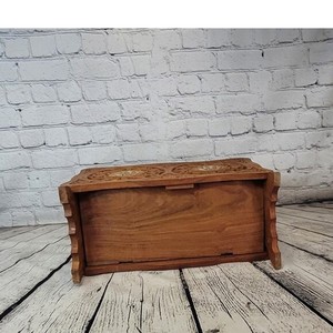 Porte-revues rectangulaire en bois de sheesham léger, fait main, style vintage, design rustique, écologique et durable | - Product Image 4