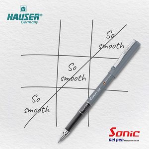 High Quality Plastic Body Hauser Sonic 0.5MM Ballpoint <b>Pen</b> Smooth Stylish Metal Clip <b>Refillable</b> Waterproof Black/Blue Ink - Product Image 6