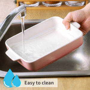 Bandeja para Lasaña de Porcelana Apta para Horno, Bandeja para Hornear de Cerámica Profesional, Juego de Cazuelas de Varios Tamaños - Product Image 5