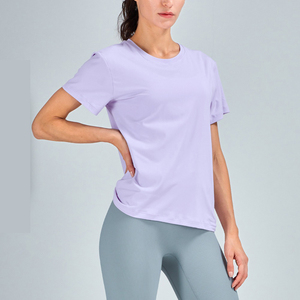 Camisetas de Algodón 100% Lisas, Holgadas, Deportivas, de Manga Corta para Mujer, Precio de Fábrica al por Mayor - Product Image 2