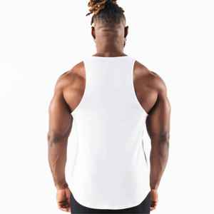 SOLID INTERNATIONAL Solid Black Knitted Polyester Cotton Tank Top Quick Dry Eco Friendly Features Hip Hop Style For <b>Men</b> - Product Image 5