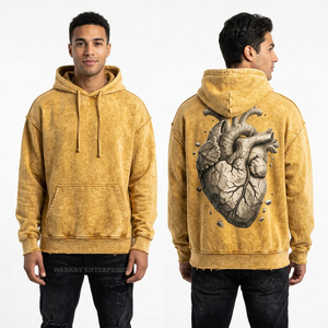 Sweat à capuche streetwear urbain avec poches fonctionnelles, en mélange de coton personnalisé, pull-over moderne, sweat à capuche tendance, fabrication usine - Product Image 1