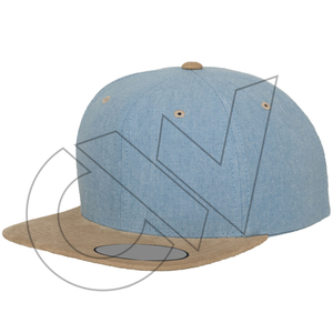 หมวกแก๊ปยีนส์สีฟ้าอ่อน 6 แผง ทรงวินเทจ ผ้าฝ้าย 100% ปีกสีแทน แบบ Snapback สำหรับทุกเพศ สวมใส่สบาย ปรับขนาดได้ ขายตรงจากโรงงาน - Product Image 2