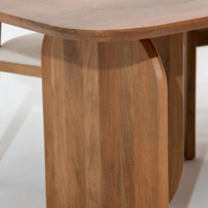 Mesa de Comedor de Madera Vandana Zentrix Solace con Diseño Contemporáneo Hecho a Mano - Product Image 2