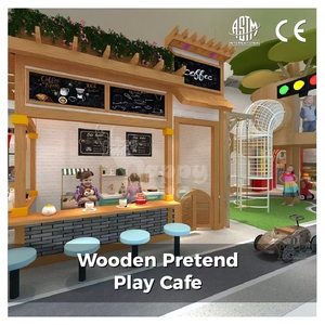 Casa de Juego de Madera con Temática de Mini Ciudad para Niños y Padres, Equipo de Juego de Rol Interior para Cafetería, Ciudad, Restaurante para Niños - Product Image 1
