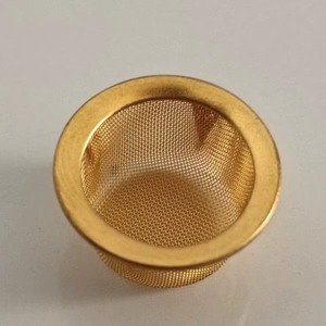 Wholesale Customizable Golden Metal Sieve Colander With Fine Mesh Design For Kitchen Use - Product Image 4
