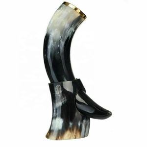 Best Quality <b>Viking</b> Drinking <b>Horn</b> Food Safe Genuine Ox <b>Horn</b> with Stand Polished Buffalo <b>Horn</b> - Product Image 2