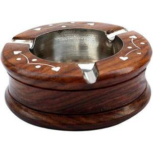 ที่เขี่ยบุหรี่ไม้เนื้อแข็งคุณภาพพรีเมียม เป็นมิตรกับสิ่งแวดล้อม ใช้บนโต๊ะสำหรับบุหรี่/ซิการ์ - Product Image 2