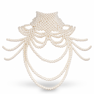 Collar de Perlas Artificiales de Moda con Colgante de Hombro, Collar de Perlas para Fiesta o Boda - Product Image 1