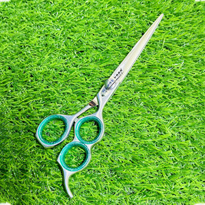 Ciseaux de coiffure professionnels en acier inoxydable à lame droite, 3 anneaux, ultra-affûtés, outil de toilettage - Product Image 6