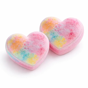 Bombas de Baño Herbales Orgánicas con Logotipo Personalizado, Etiqueta Privada, Bombas Efervescentes para Spa, OEM/ODM, Exportación a Granel, Fragancia y Color Personalizados, Bola de Baño en Forma de Corazón - Product Image 1
