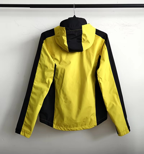 <b>Men</b>’s Yellow Black Hooded Windbreaker <b>Jacket</b> Lightweight Waterproof Training Coat Outdoor Running Sportswear Shell - Product Image 1