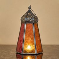 Ensemble de lanternes marocaines en verre et métal doré oriental, 3 pièces, faites à la main, écologiques, décoration de Noël pour la maison, porte-bougie, porte-candele, porte-lumière