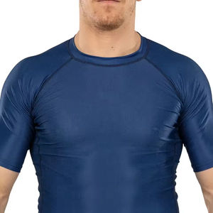 Rashguard MMA à manches longues pour homme, couleur personnalisée, 100% coton, séchage rapide, respirant, vêtements d'entraînement fitness - Product Image 2
