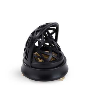 Quemador de incienso de madera de lujo Mabkhara Bakhoor, quemador de incienso árabe Oud con cuencos metálicos extraíbles, soporte para fragancias para el hogar - Product Image 4