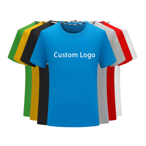 Camisetas Casuales para Hombre, 100% Algodón, con Logotipo Personalizado Bordado en la Parte Delantera, Lavadas, de Color Sólido y Multicolor - Product Image 1