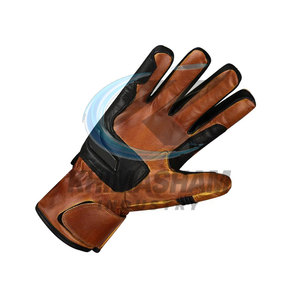 Gants de moto en cuir antidérapants à doigts entiers avec logo personnalisé, design respirant, fabriqués au Pakistan - Product Image 4