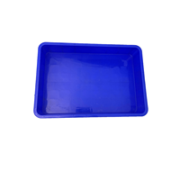 Boîte de rangement en plastique à prix avantageux avec couvercle, empilable, en PP, épaisseur 4 mm, usage domestique et industriel, bleue, rectangulaire, écologique