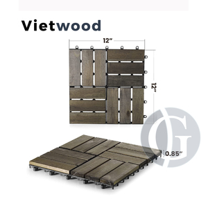 Table d'appoint/de déjeuner contemporaine en bois d'acacia du Vietnam, convertible, pour extérieur, antidérapante, imperméable, finition mate, garantie 5 ans et plus - Product Image 3