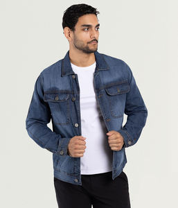 Blouson en jean Americana pour homme, style workwear vintage, blouson en jean personnalisé avec capuche, blouson en jean ample zippé pour homme - Product Image 4