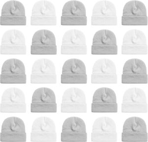 Gorro de lana 100% de alta calidad, unisex, blanco, cómodo y cálido. - Product Image 6