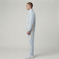 Ensemble survêtement parachute oversize pour homme, hiver, coupe ample, nylon, 2 pièces, veste coupe-vent à capuche, léger et respirant