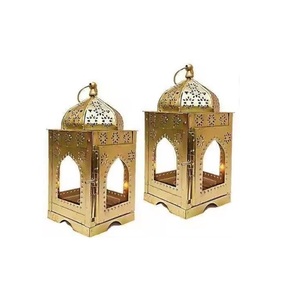 Gold Color Metal <b>Moroccan</b> <b>Lantern</b> High Class Quality Handmade Wholesale Candle Holder Ramadan Wedding Decoration Designer - Product Image 1