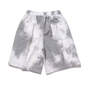 Pantalones Cortos Deportivos para Hombre, Color Gris Sólido, Poliéster/Algodón, Impermeables, de Secado Rápido, Cintura Elástica, Estilo Vintage, Cintura Media, Transpirables, Tejidos - Product Image 3