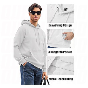 Streetwear Custom Washed Denim Hoodies for Men Custom Print Logo Men's Denim Hoodie Vintage Style Oversized Casual Pullover - Product Image 3