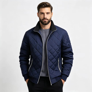 Veste d'hiver à capuche pour homme, coupe-vent, imperméable, en polyester, alternative au duvet, veste décontractée pour l'extérieur - Product Image 2