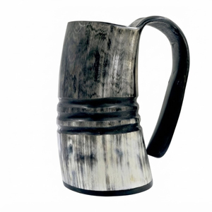 Handmade Ox Horn Mug Wholesale Leak-Free Eco-Friendly Buffalo Horn Drinking Tankard Medieval Style Custom Logo Viking <b>Beer</b> Mug - Product Image 5