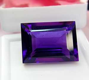 Piedra Preciosa Suelta de Amatista con Corte Baguette, Certificada por Terceros, Color Morado Suave, para Joyería, Calidad Premium CM - Product Image 2