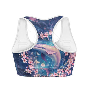 Soutien-gorge de sport pour femme de qualité supérieure, fabrication en gros, sublimation, compression, design ergonomique, vêtements de fitness - Product Image 2