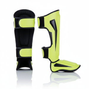 DECENT FIGHT WEARS Protectores de Piernas para Muay Thai MMA, Espinilleras con Cierre de Gancho y Bucle, Protección Integral - Product Image 3