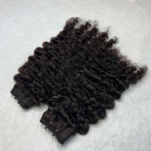 Paquets de cheveux bouclés birmans vietnamiens de couleur naturelle spéciale 100 cheveux humains birmans vierges bruts à cuticule alignée - Product Image 3