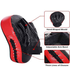 แผ่นรองซ้อมหนังดีไซน์โค้งสำหรับการฝึกซ้อมมวย เทควันโด คาราเต้ มวยไทย - สวมใส่สบายและระบายอากาศได้ดี - Product Image 5