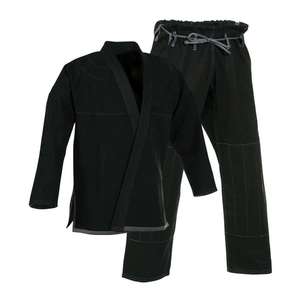 Kimono de BJJ Negro 100% Algodón, Corte Regular, Transpirable, Unisex, Ropa de Artes Marciales para Adultos - Product Image 5