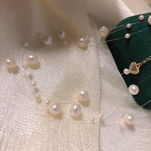 Chaîne de perles rondes AK de 2,5 à 7 mm, chaîne de tour polyvalente, style luxe léger, collier accessoire pour pulls, bijoux en perles - Product Image 5