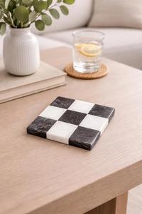 Premium Quality Natural Marble Table <b>Coasters</b> Round Stone <b>Drink</b> <b>Coasters</b> for Coffee Mug Tea Cup Wine Glass Kitchen Dining Room - Product Image 5