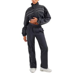 Conjunto Deportivo de 2 Piezas para Hombre, Chaqueta Cortavientos con Capucha y Pantalones Jogger Estampados, Estilo Casual para Entrenamiento - Product Image 1
