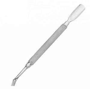 Best Quality Customized Dual-Ended Reusable Stainless Steel Curved Nail Cuticle Pusher Wide Jaw Opening for Finger <b>Toe</b> Manicure - Product Image 1