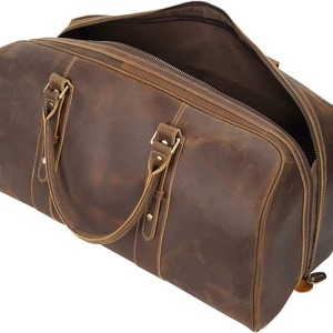 Custom Heavy Duty <b>Large</b> Fitness Travel Leather Duffle <b>Bag</b> Waterproof Men's Sports Gym Leather Duffle <b>Bag</b> with solid color - Product Image 2